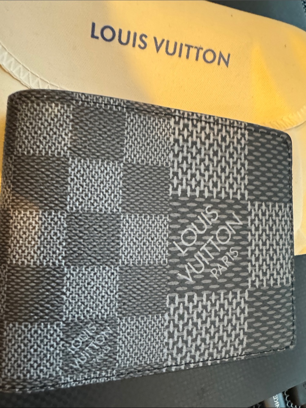 Black Damier Graphite Card Wallet